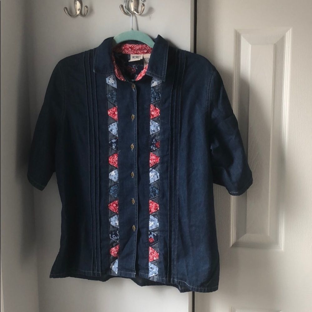 Vintage Koret City Blues Bandana Western Shirt - M